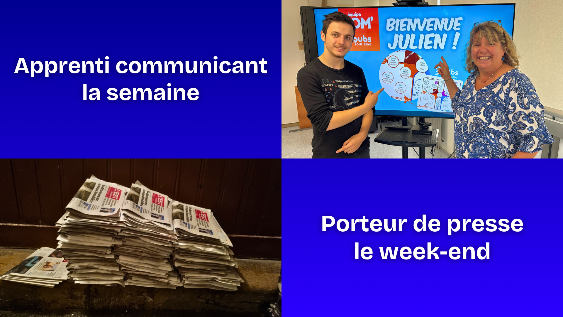 apprenti la semaine, porteur de presse le week-end